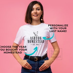 Personalized Homestead Shirt | Homestead Gift | Farm Tshirt | Rustic Design | Custom Gift Idea | Homesteader Tee | Homeschool | Self Reliant bild 2