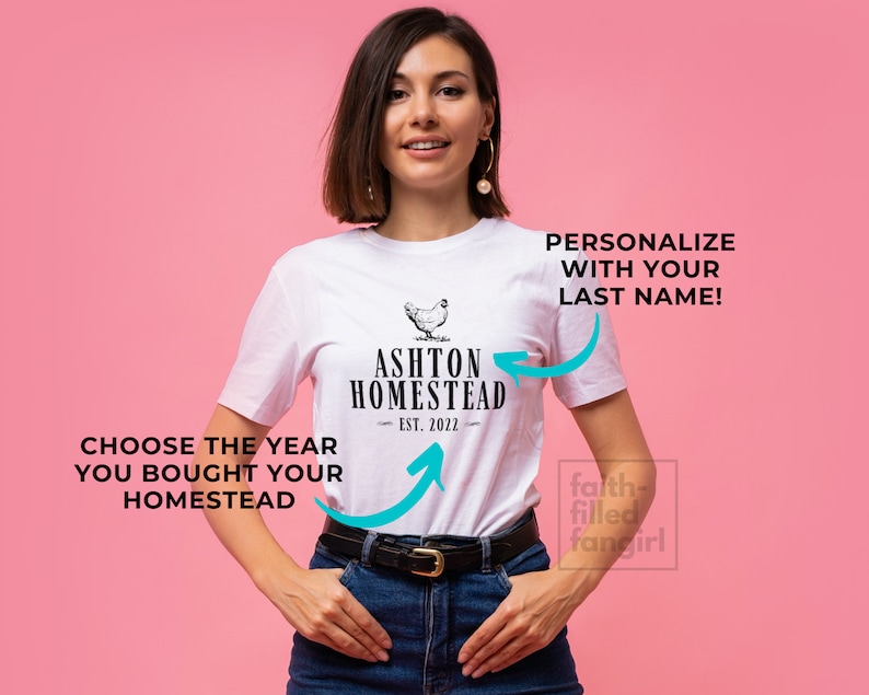 Personalized Homestead Shirt | Homestead Gift | Farm Tshirt | Rustic Design | Custom Gift Idea | Homesteader Tee | Homeschool | Self Reliant bild 2