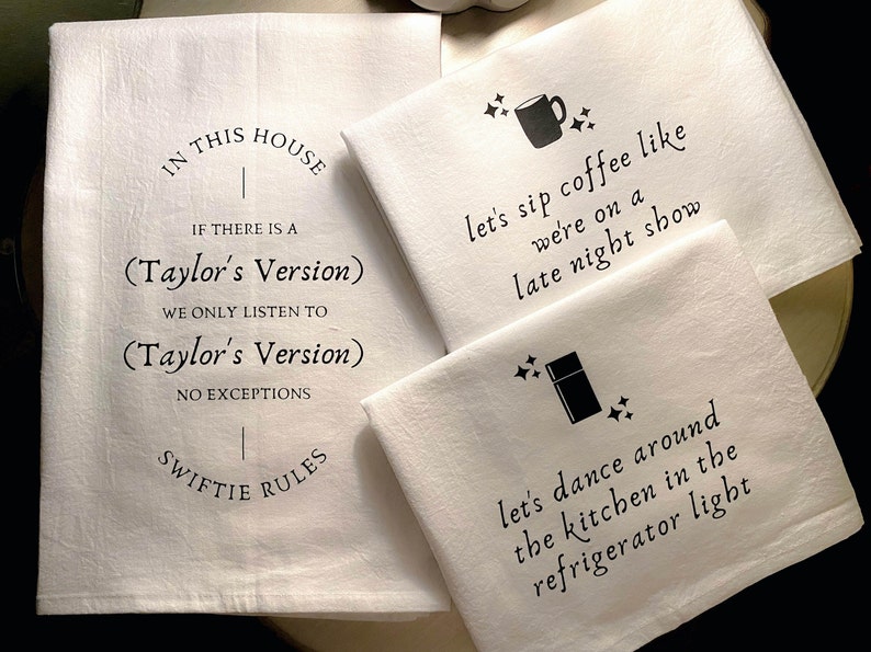 Rules Tea Towel TV Taylor Inspired Gift Merch Taylor Etsy