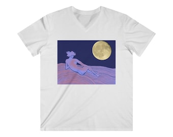 O Selene - Tee-shirt à manches courtes à col V ajusté homme