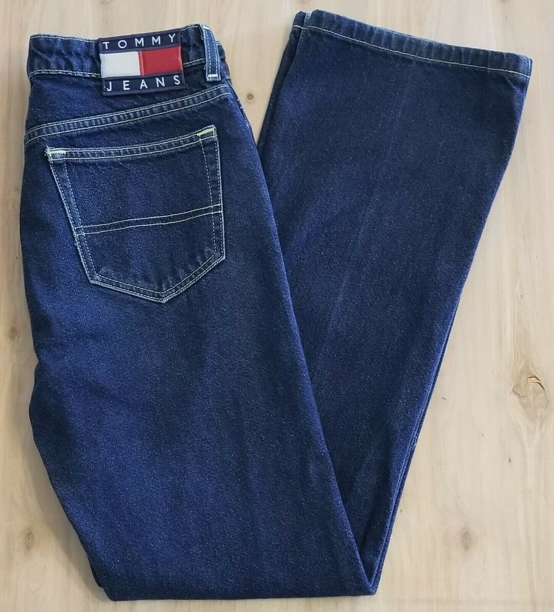 Tommy Hilfiger Womens Jeans Vintage Blue Hipster Flare Spell Etsy