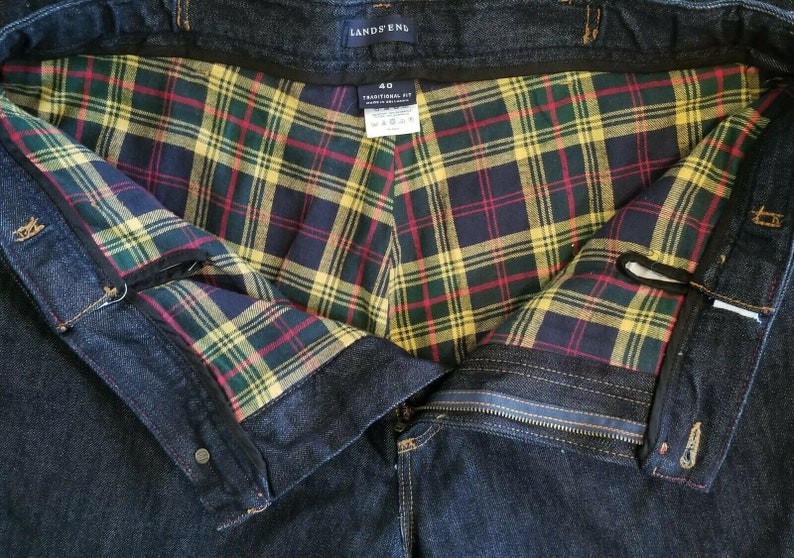lands end men's flannel lined jeans