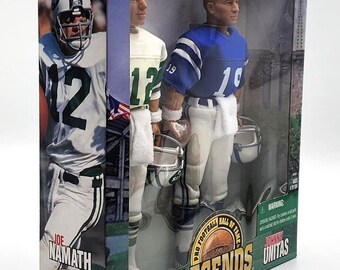 Namath & Unitas Dual Figure Set, 1998 Kenner Starting Lineup - Etsy