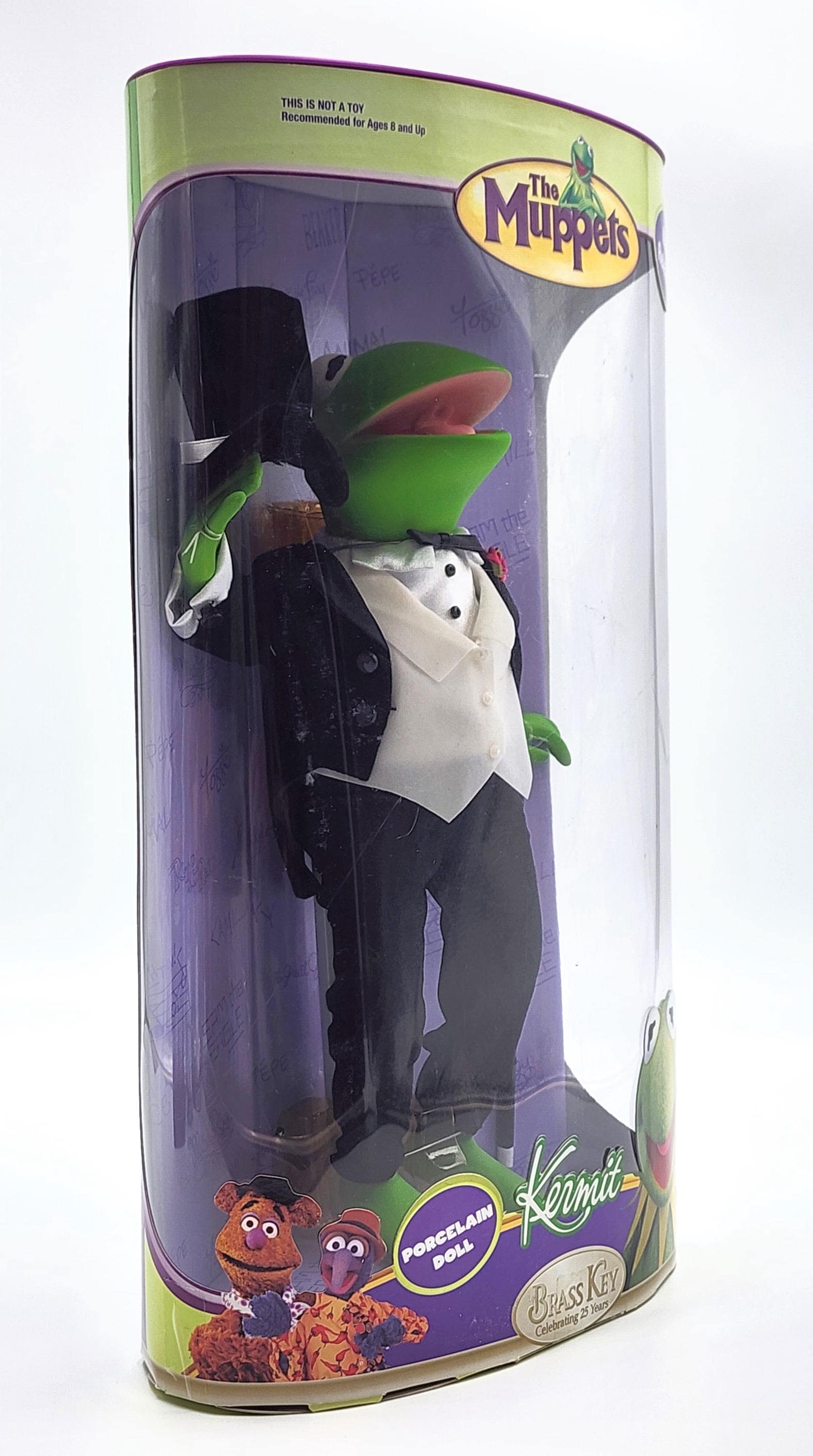 Brass Key Kermit the Frog Porcelain Doll, Tuxedo With Top Hat - Etsy