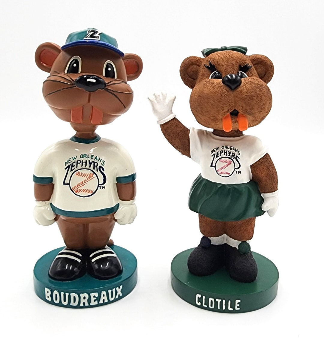 New Orleans Zephyrs Boudreaux and Clotile Mascot Bobble Bobblehead Set