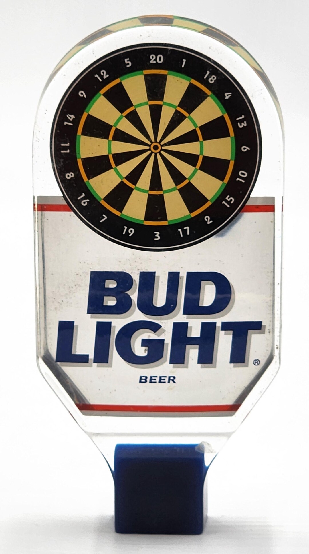 BUD LIGHT（バドライト）ロゴ入りビリヤードキュー Vintage Bud Light Dart Board Tap Handle, Lucite Beer Knob - Etsy