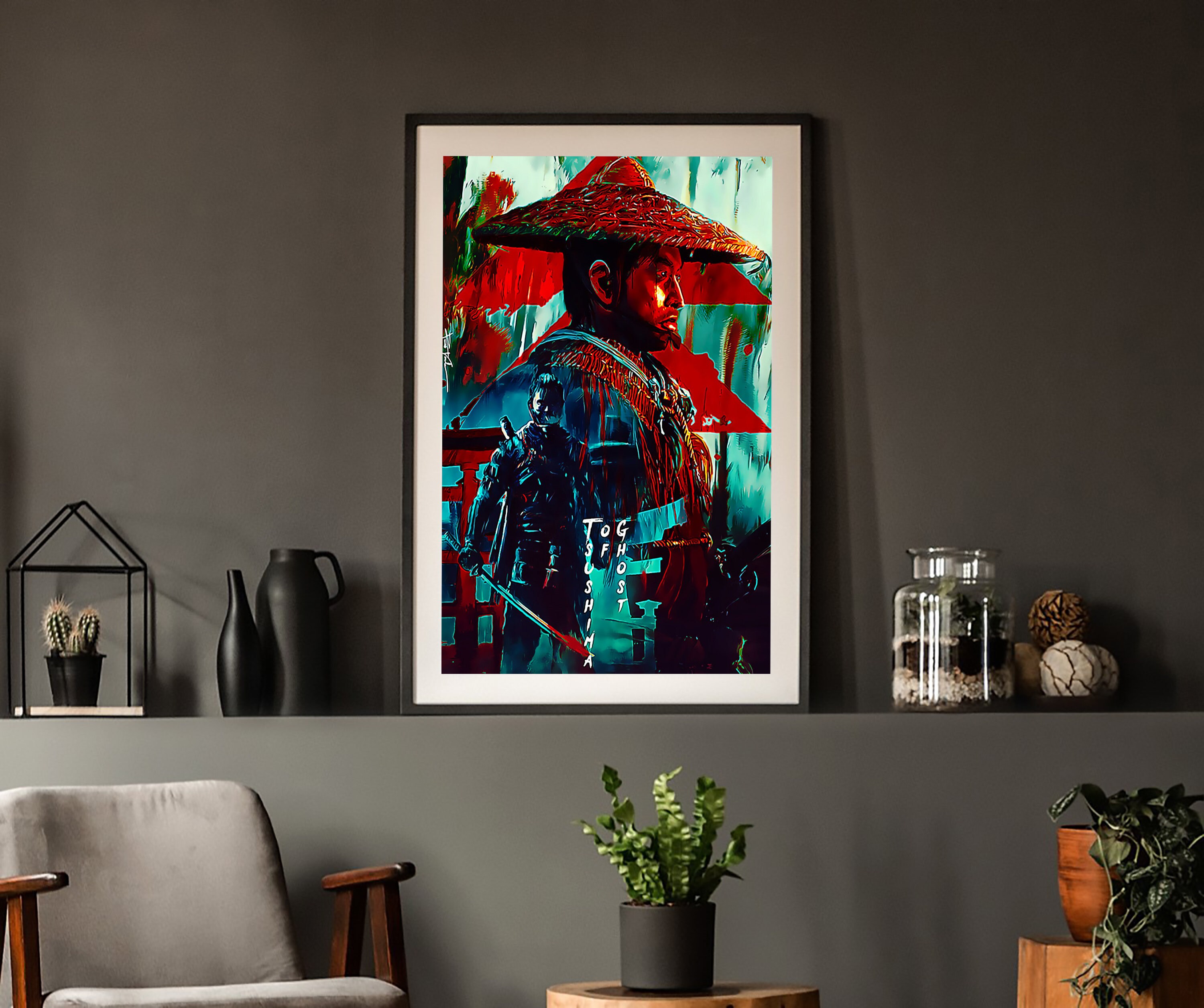 Ghost of Tsushima anime pixel art Tsushima Tsushima print | Etsy