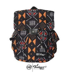 Tendance Wear African Mud Cloth Cool Bogolanfini Poly / Canvas Rucksack Backpack Travel School Bag Meilleur cadeau pour les enfants, les filles et les garçons