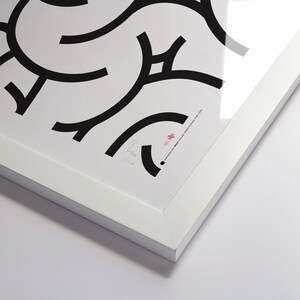 Maze Series 5 Brain 50x50cm Giclée print 1/100. Signed & Numbered. White Satin frame