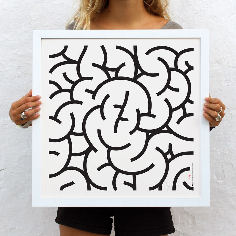 Maze Series 5 Brain 50x50cm Giclée print 1/100. Signed & Numbered. image 7