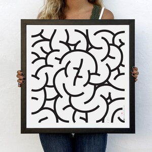 Maze Series 5 Brain 50x50cm Giclée print 1/100. Signed & Numbered. image 5