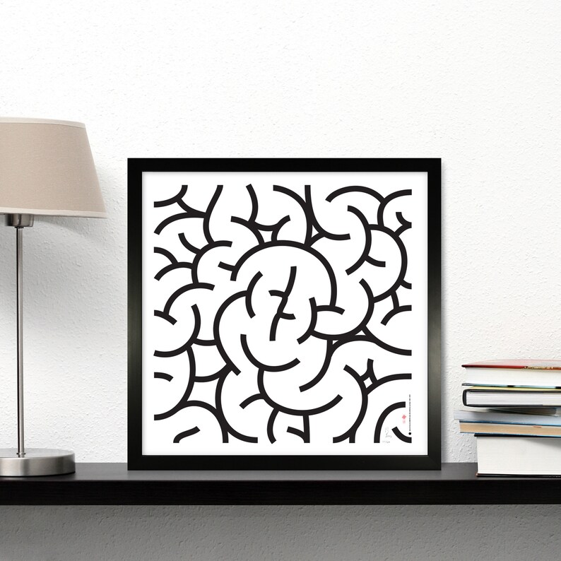 Maze Series 5 Brain 50x50cm Giclée print 1/100. Signed & Numbered. image 4