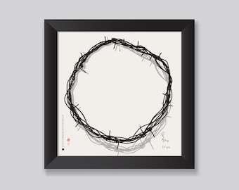 Meager Means Series "Crown of thorns" 30x30cm Giclée print 1/100