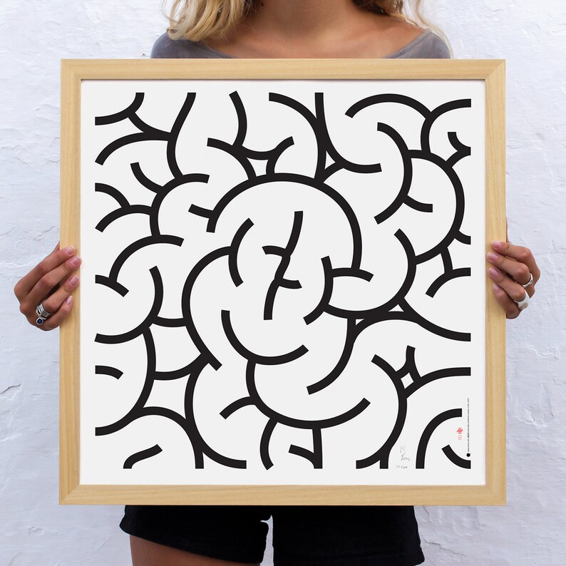 Maze Series 5 Brain 50x50cm Giclée print 1/100. Signed & Numbered. image 9