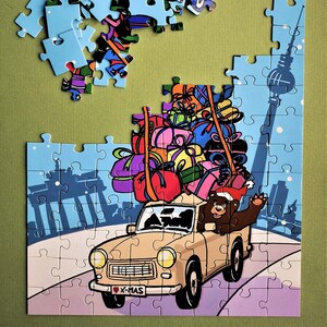 Berliner Weihnachtspuzzle Weihnachtsspiel Spiel Berlin Christmas puzzle game mit gratis Weihnachtskarten  aus Prenzlauer Berg