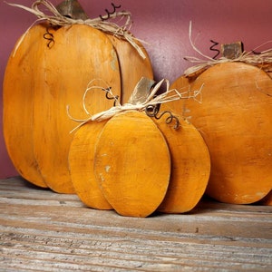 Rustic Repurposed Wood Pumpkins