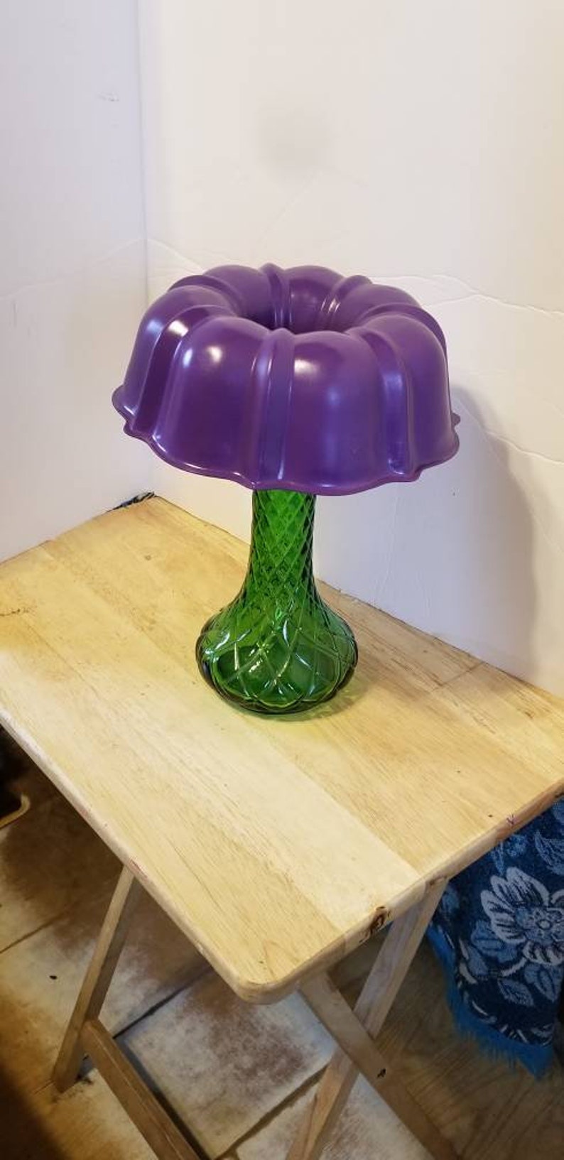 Garden Mushroom From Repurposed Bundt Pan and Vintage Vase Etsy