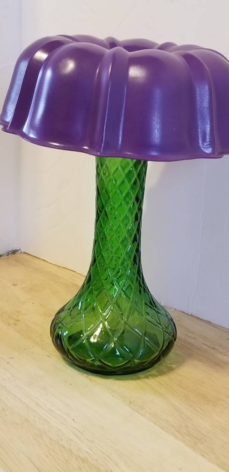 Garden Mushroom from Repurposed Bundt pan and Vintage Vase Etsy