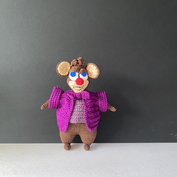 crochet dormouse pdf pattern from Alice in wonderland by AHcrochetDesigns