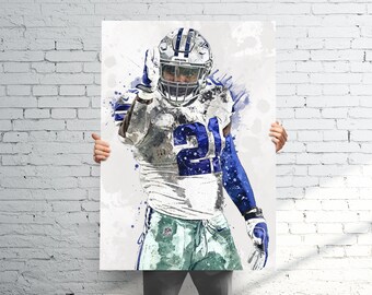 Dallas Cowboys Helmet Logo Poster 24x36 Texas NFL Football Silver Blue Football