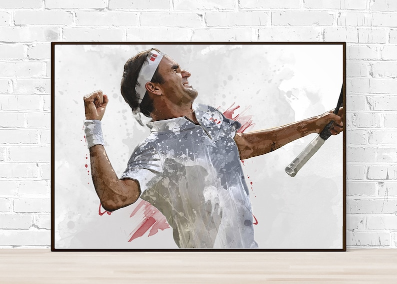 Roger Federer Tennis Sport Giant Wall Art Poster Print