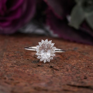 White Topaz Ring | Beautiful Engagement Ring | 925 Sterling Silver Ring For Women | Natural Gemstone Ring | White Topaz Gemstone