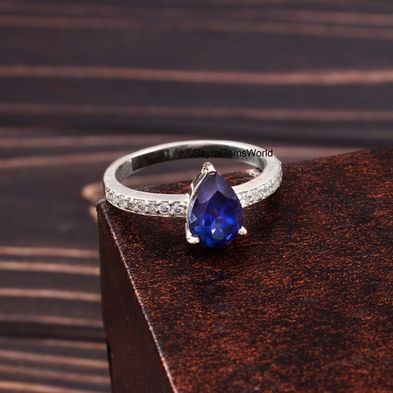 Bague saphir bleu pas cher new arrivals