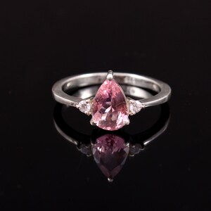 Pink Tourmaline Ring, Natural Tourmaline Ring, 925 Sterling Silver Ring, Engagement Tourmaline Ring, Promise Ring, Wedding Ring,