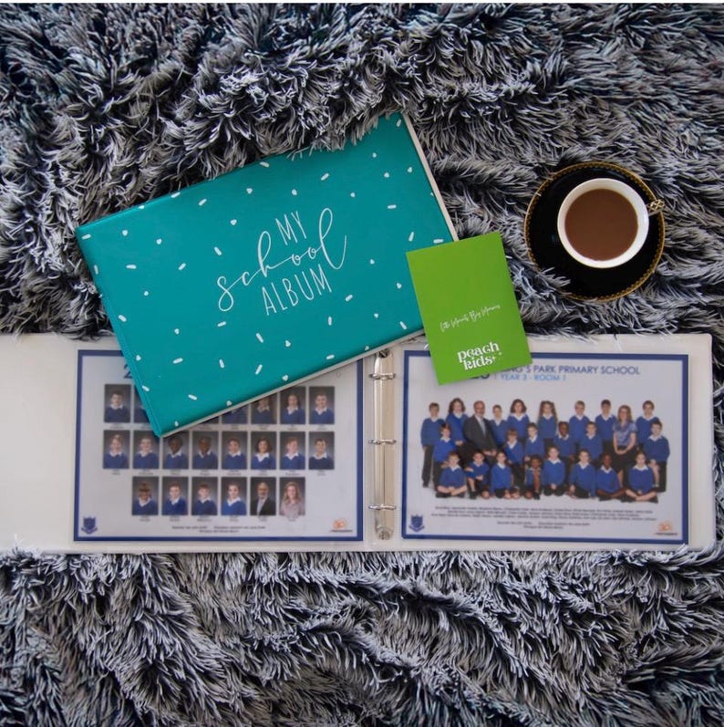Teal Memory Teal School Photo Album: Personalized Keepsake Memory Book - Etsy Australia