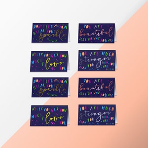 子供向けの肯定的な肯定カード (N)、デジタルダウンロードランチカード、印刷可能な子供向けランチボックスノート、即時ダウンロードランチボックスノート