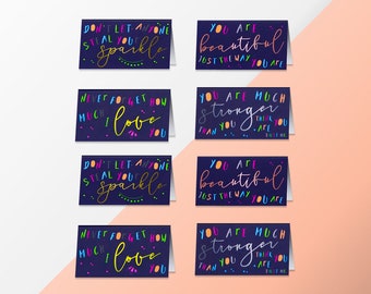 Kids Positive Affirmation Cards (N), Digital Download Lunch Cards, Printable Lunch Box Notes Kids, Instant Download Lunch Box Notes