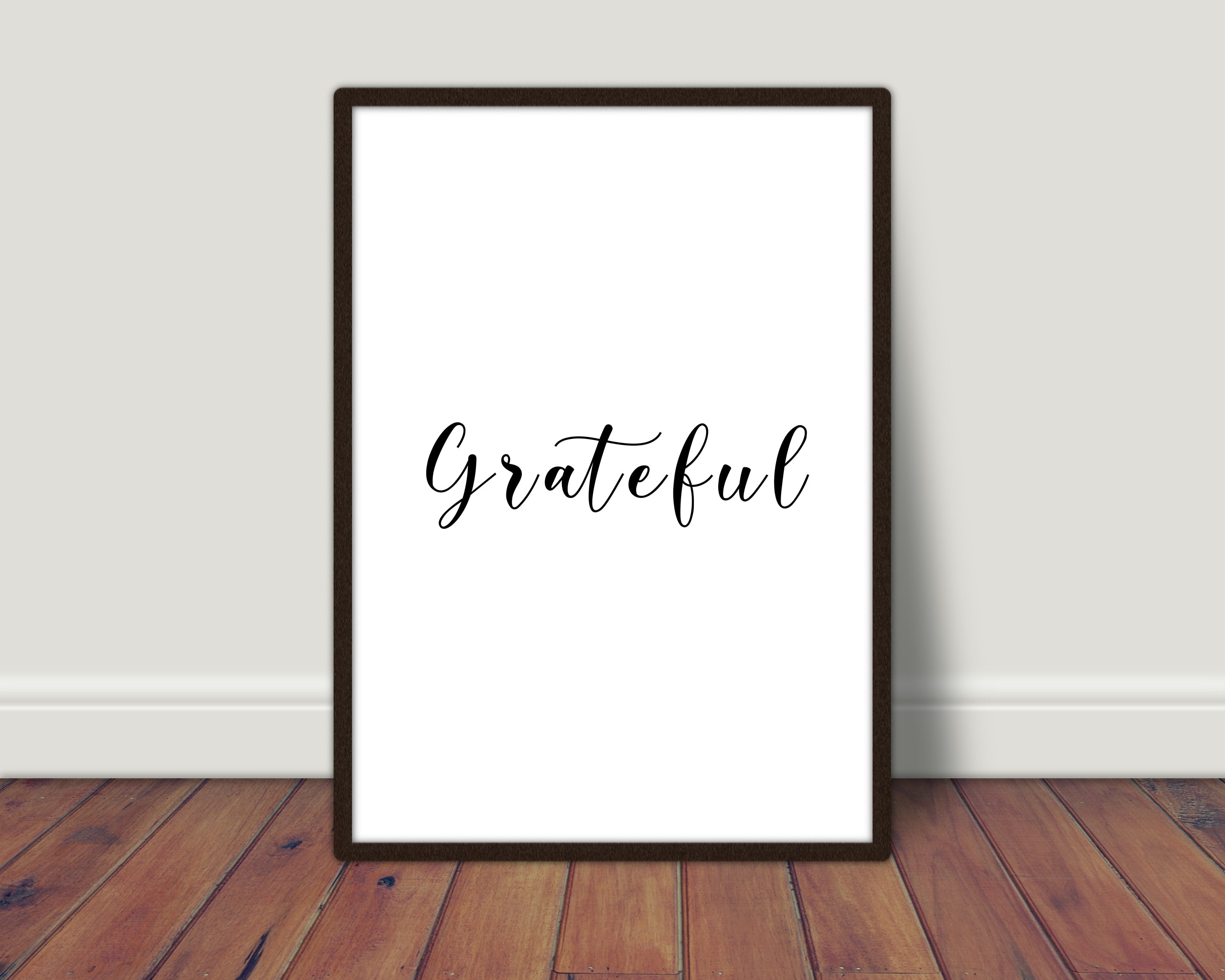 Grateful poster grateful wall art grateful print typography Etsy