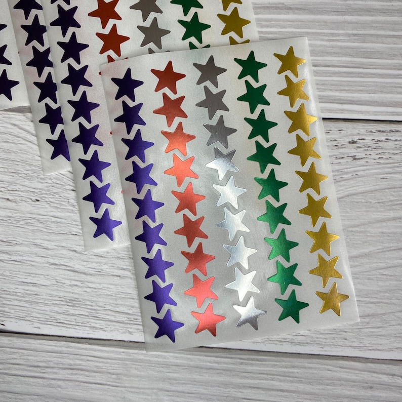 1000 Pegatinas De Estrellas Brillantes - 6 Colores, 2.5 Cm, Para Manualidades, Recompensas Niños, Scrapbooking