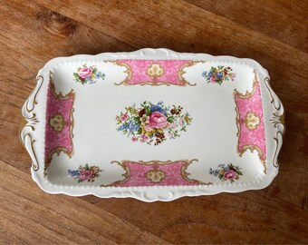 Vintage Royal Albert Lady Carlyle Rectangular Sandwich Tray (11 3