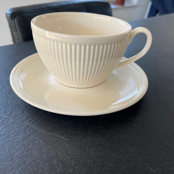 A Vintage Wedgwood Windsor soepkom met schotel- big tea cup/soup bowl/capuccino/chocolate milk cup 11,5cm and saucer set- 350ml-Rare!