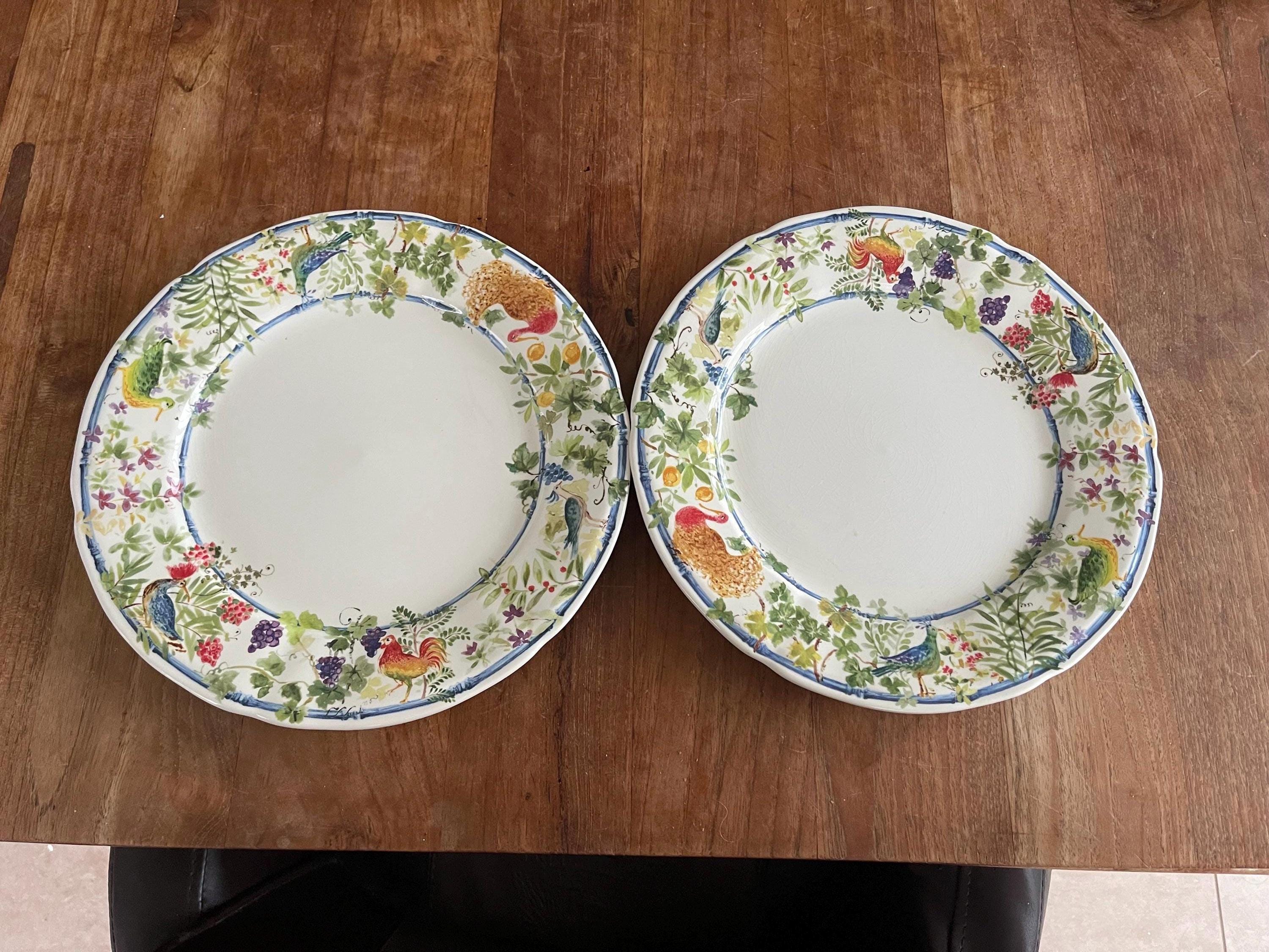 Set of 2 Gorgeous Faiencerie De Gien France- Villa Médicis