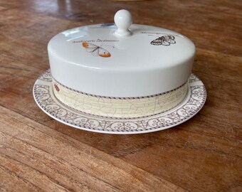 A Gorgeous Wedgwood Queen's Ware Sarah's Garden Botervloot/Boterschaal-Covered Butter Dish-Rare