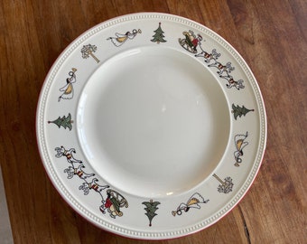 A Vintage wedgwood windsor Christmas Kerst Dinerbord- Dinner Plate- 27cm