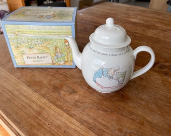 Wedgwood Beatrix Potter Große Teekanne – Große Teekanne – Teekanne in Originalgröße – Peter Rabbit – Hergestellt in England – verpackt – selten!