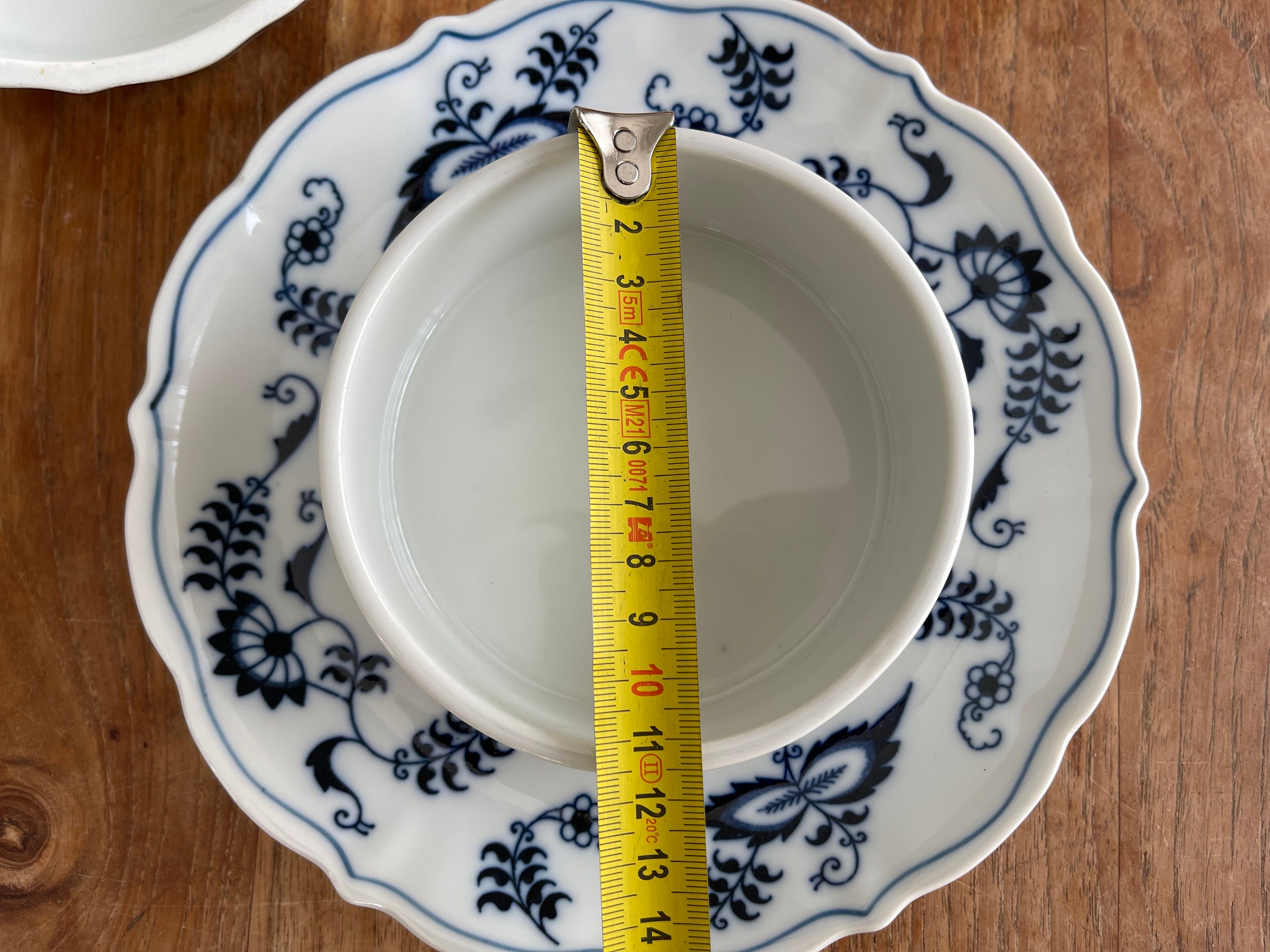 Blue Danubeブルーオニオン丸型カバーバターディッシュ2個セット