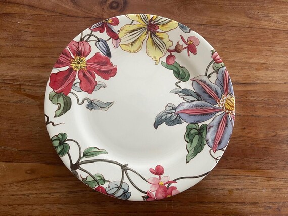 A Beautiful Gien France-clematites/clematis-breakfast Plate/lunch