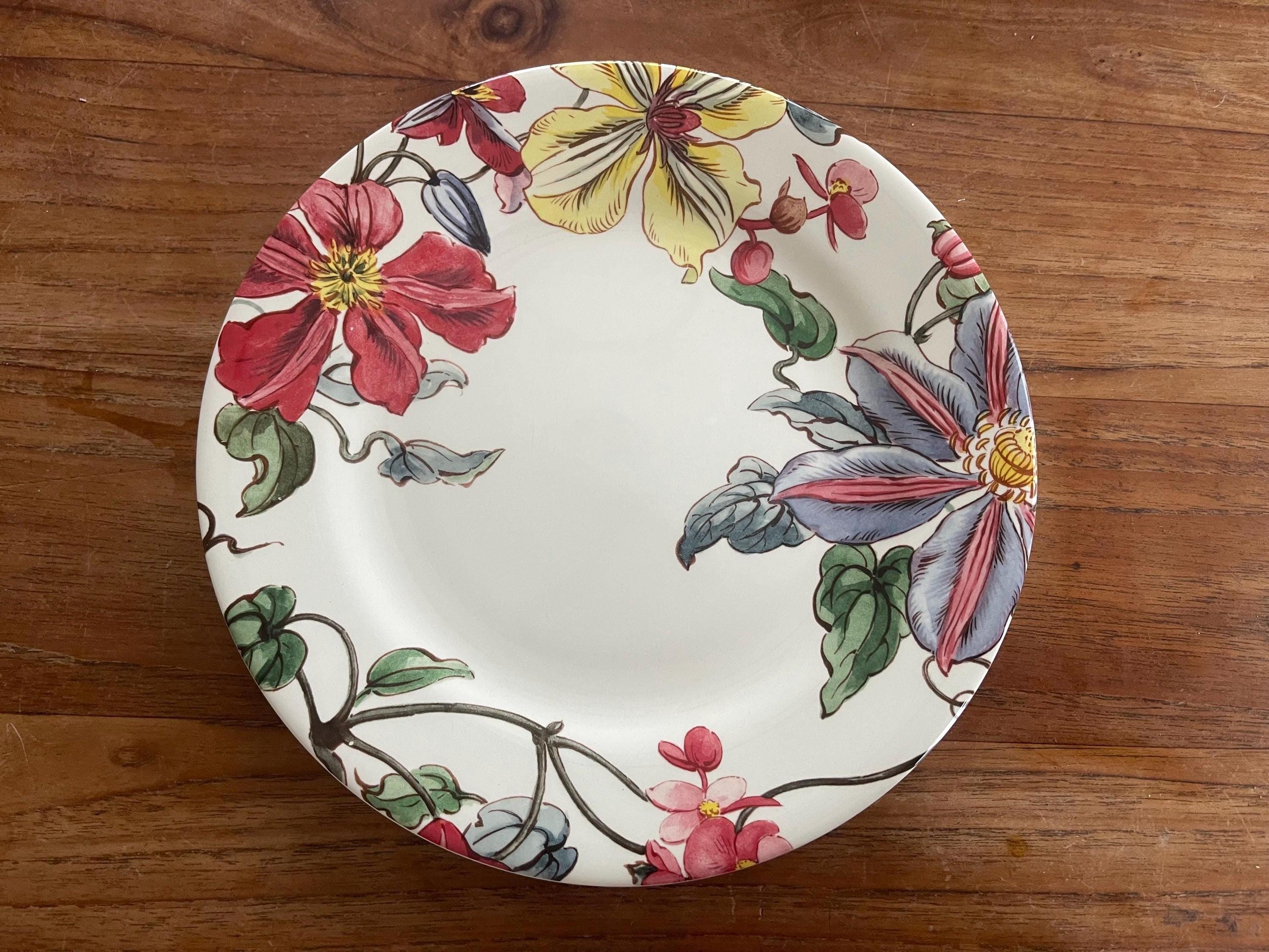 A Beautiful Gien France-clematites/clematis-breakfast Plate/lunch