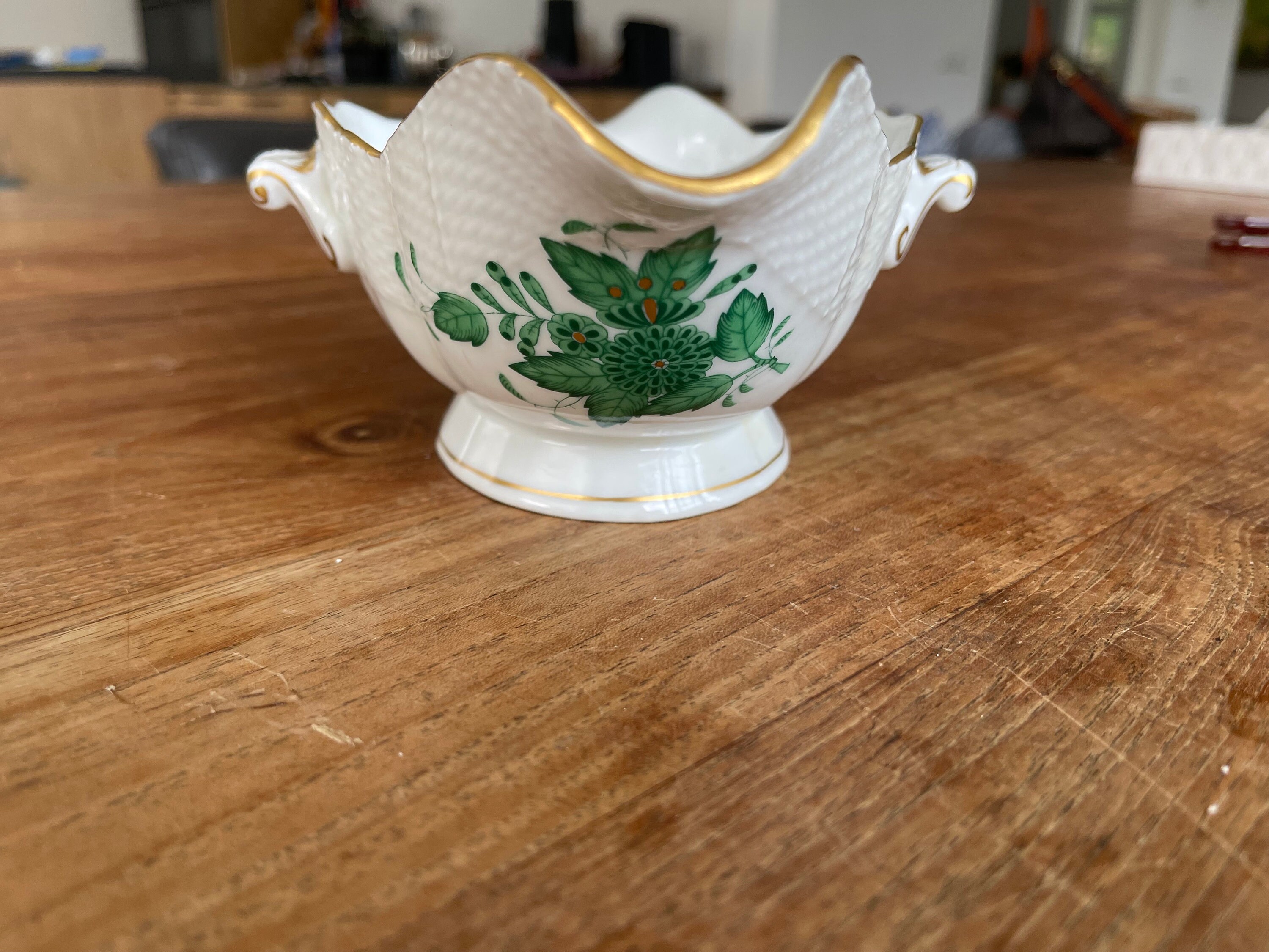 ヴィンテージ ヘレンド ハングリー グリーン 磁器 チャイニーズ