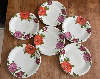 Set of 5 Gorgeous Vintage Villeroy and Boch Septfontaines Flora Pastry Plate-Side Plate-Small Bread and Butter Plate-16cm- Rare!