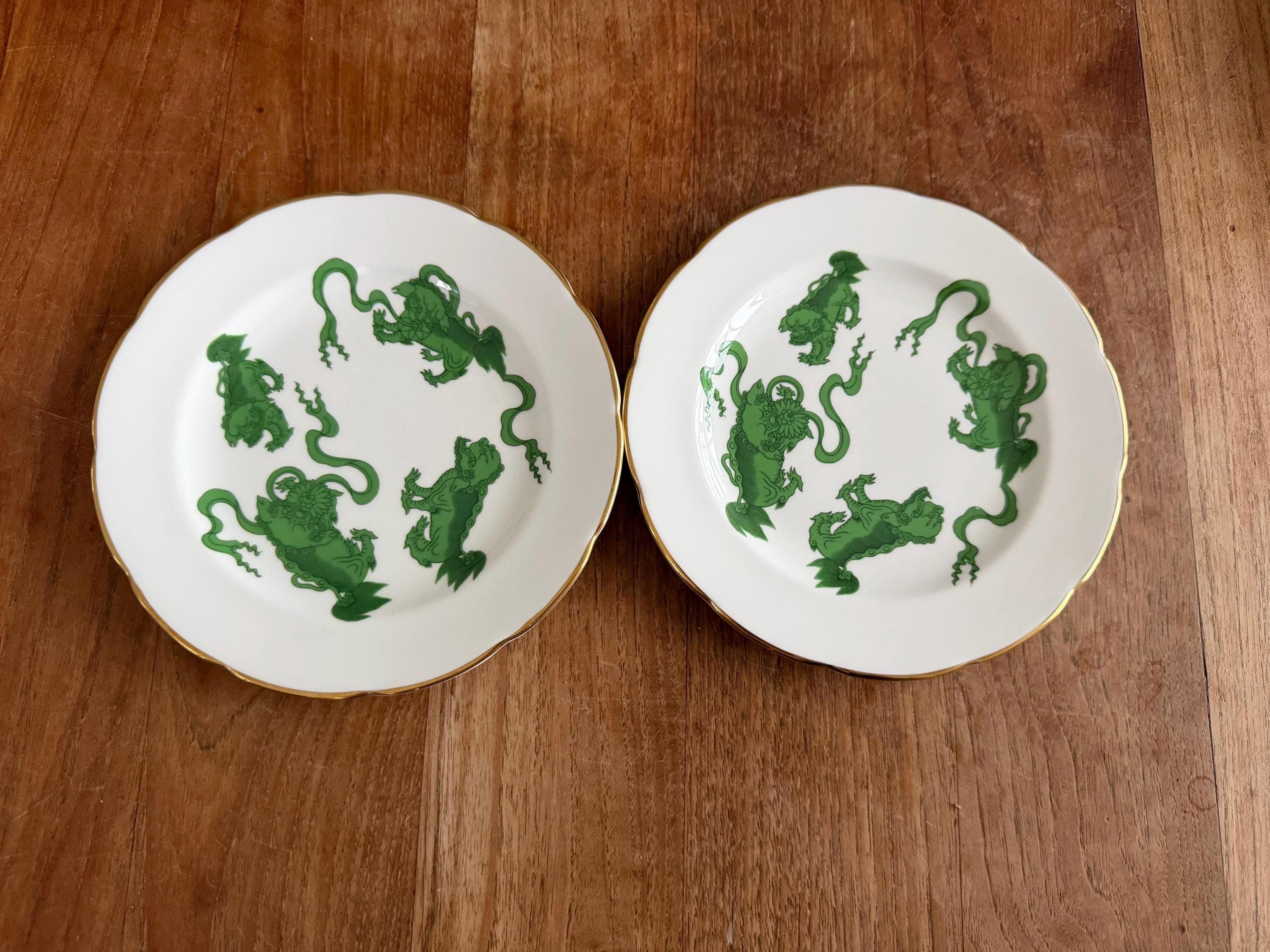 チャイニーズタイガー サイドプレート２枚 英国 ウェッジウッド  Wedgewood Chinese Tiger - Etsy
