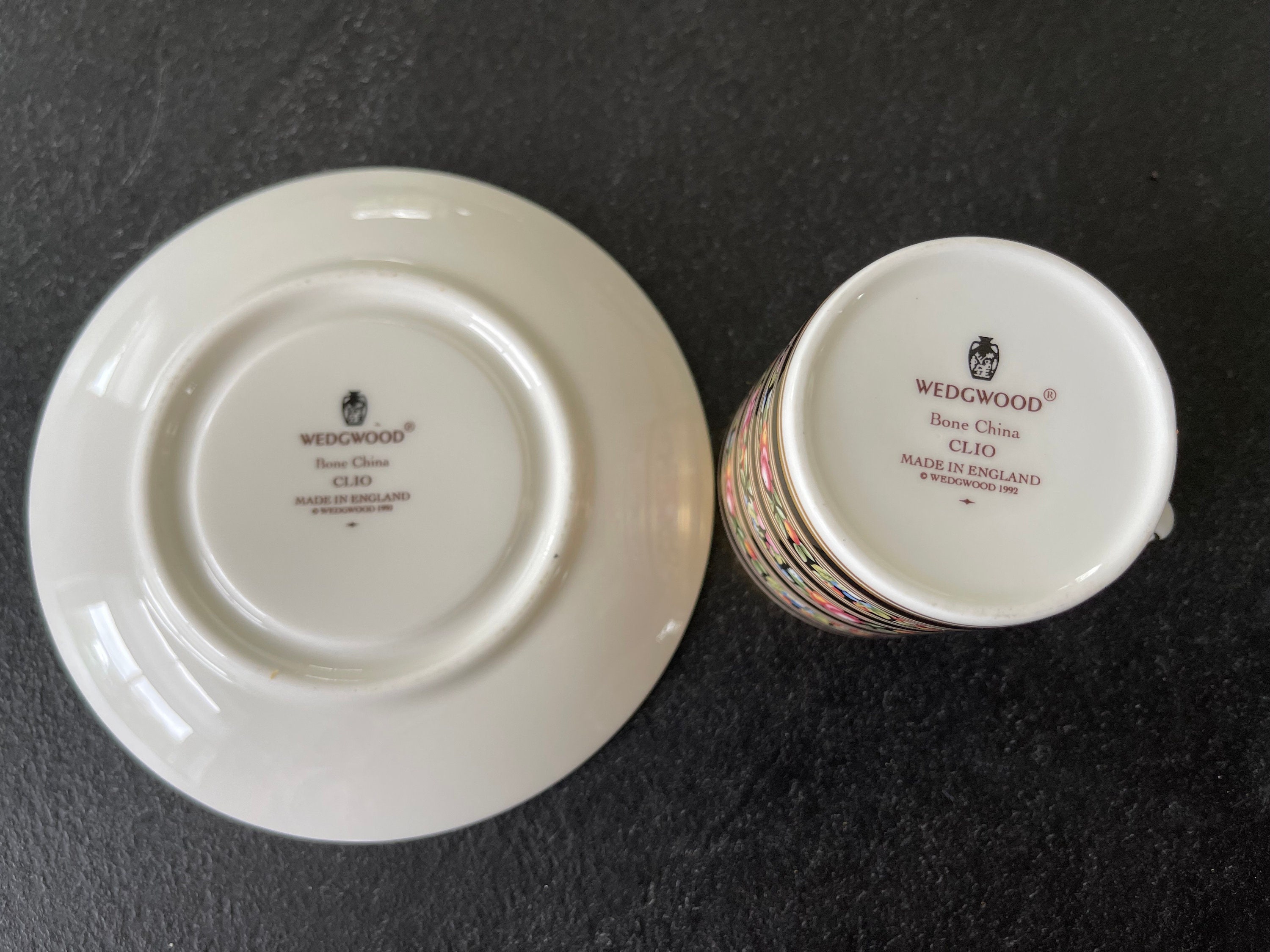 A Gorgeous Wedgwood - Clio - Bone China - Espresso Cup With Saucer