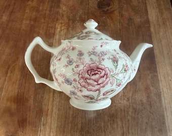 A Beautiful Vintage Johnson Brothers/Bros- Rose Chintz Pink Teapot- Teapot 1L