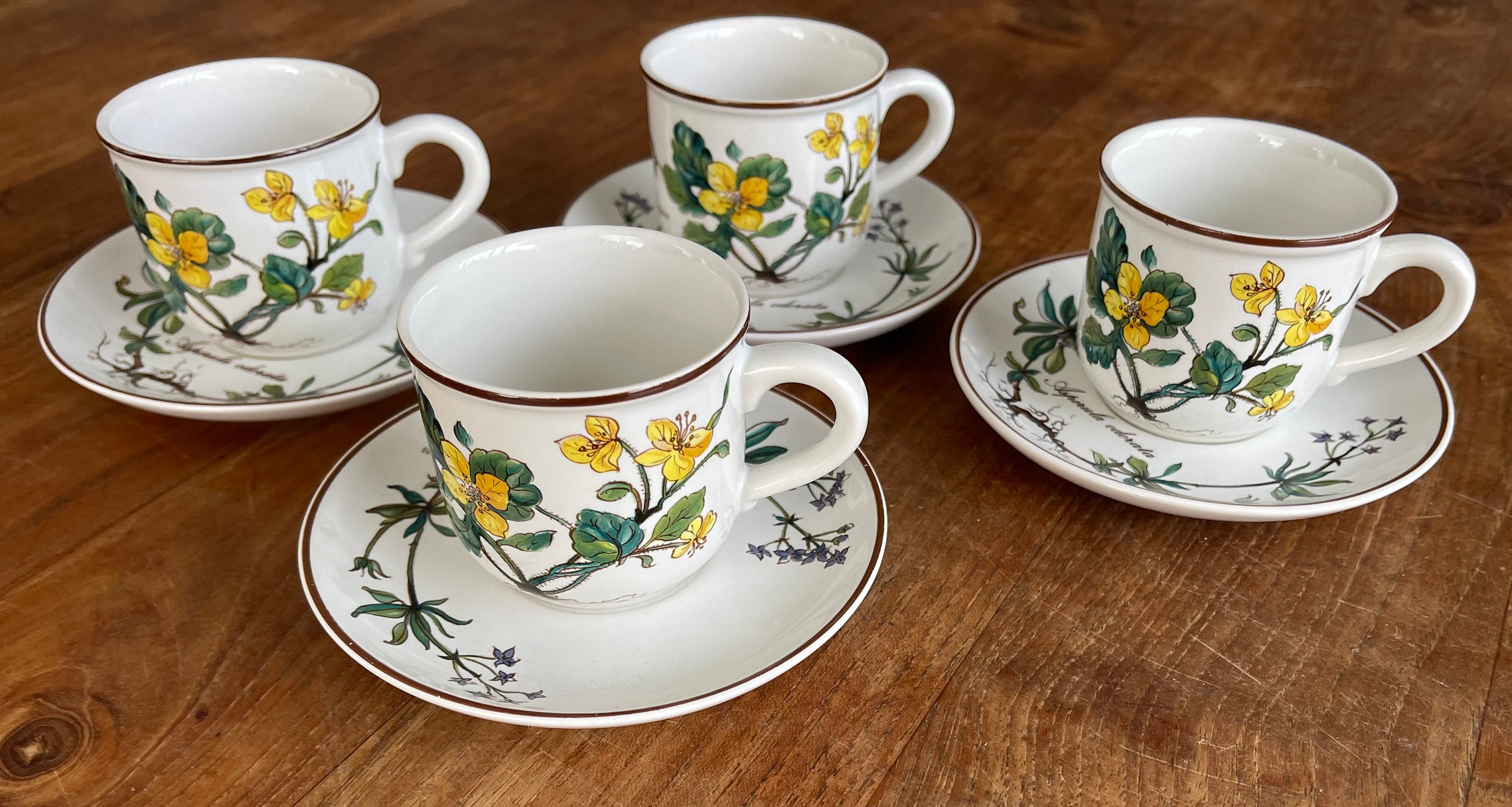 Set 2 Tazze Da Caffè Con Piattino In Ceramica Verde, 90 Ml, Fatte A Mano, Lavabili In Lavastoviglie E Microonde, Regalo - 2