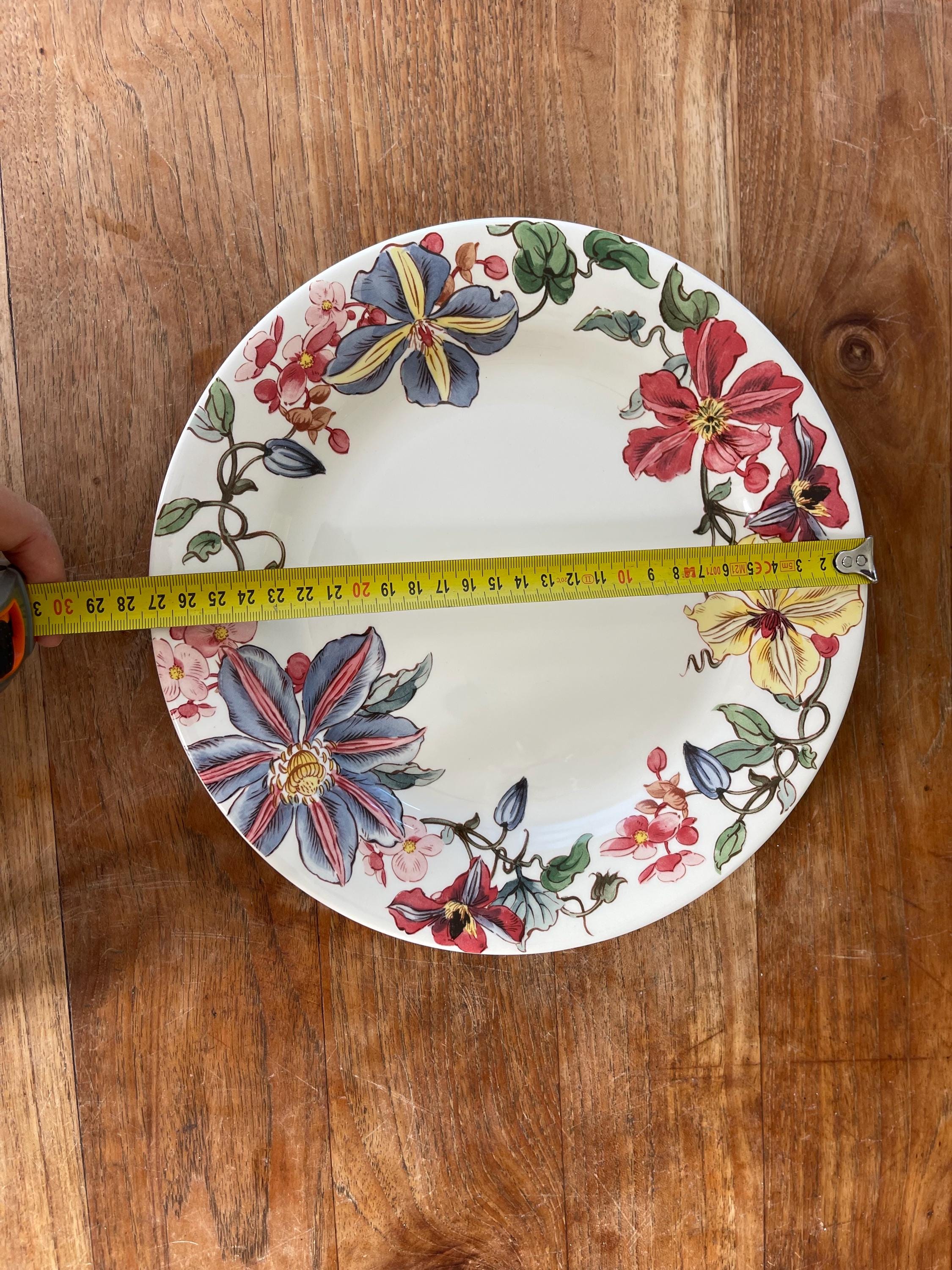 A Beautiful Gien France-clematites/clematis -dinner Plate-dinner