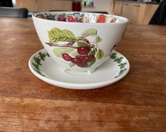 A Vintage Portmeirion Pomona- Fruit Test/Colander with Draining Plate -Fruit Strainer/Serving Dish with Underplate -Very Rare!!